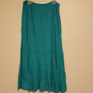Turquoise maxi skirt